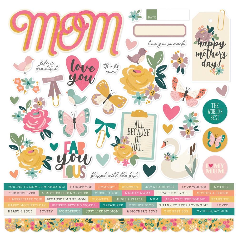 Simple Stories Mother's Day 12"X12" Cardstock Stickers (MTD21927)