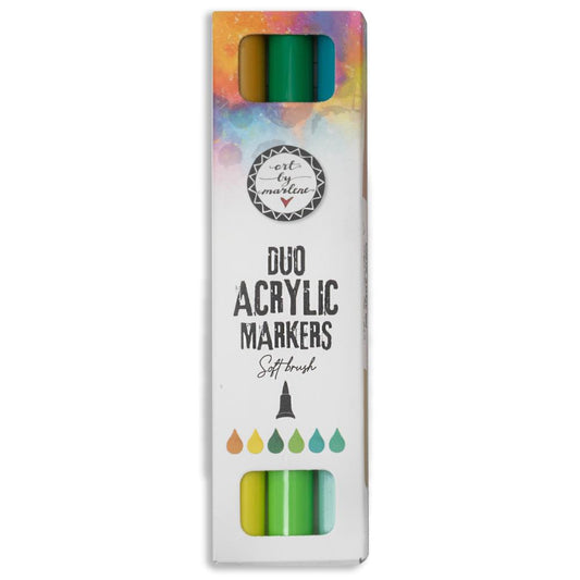 Art by Marlene Duo Acrylic Markers: Nr. 28, Greens, 3/Pkg (ESMARK28)