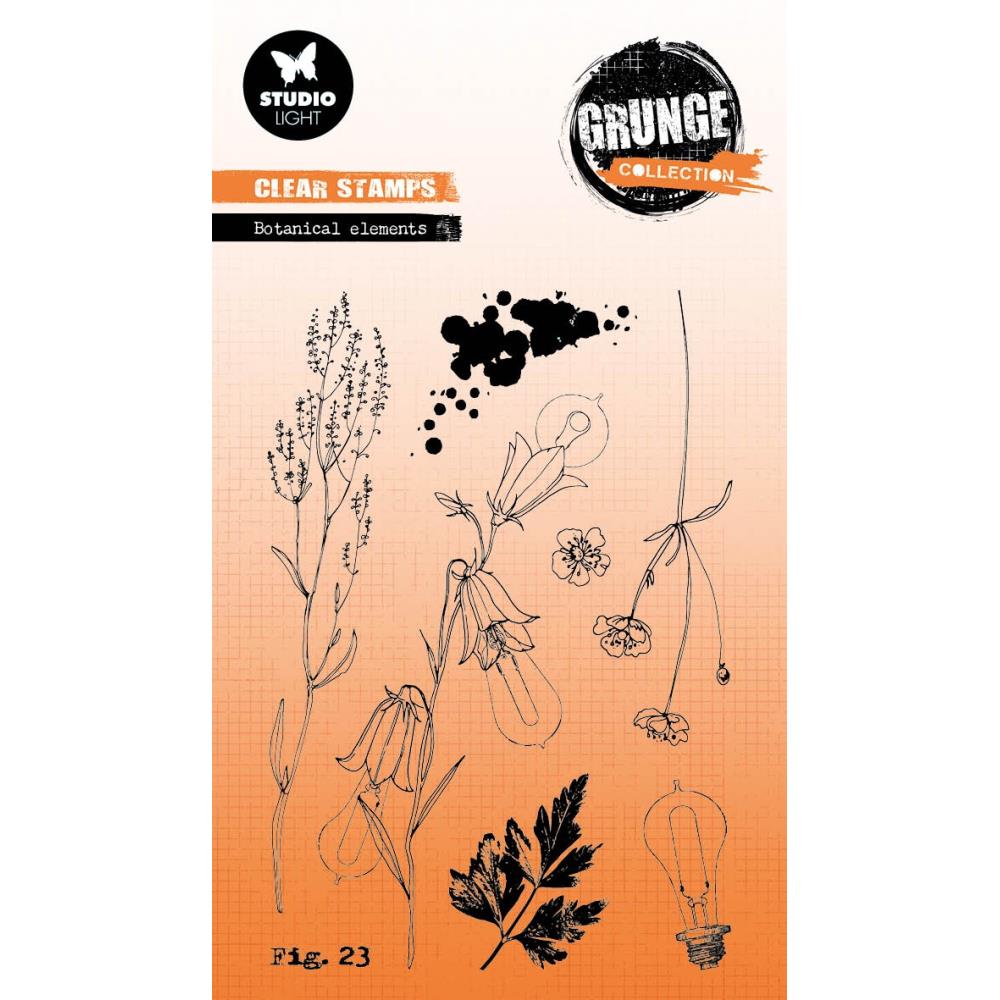 Studio Light Grunge Clear Stamp: Nr. 606, Botanical Elements (STAMP606)