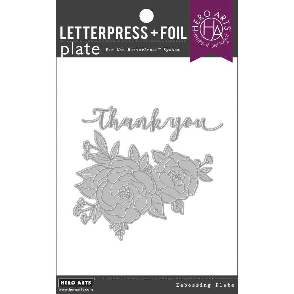 Hero Arts Letterpress & Foil Plate: Thank You Flowers (HAHP104)