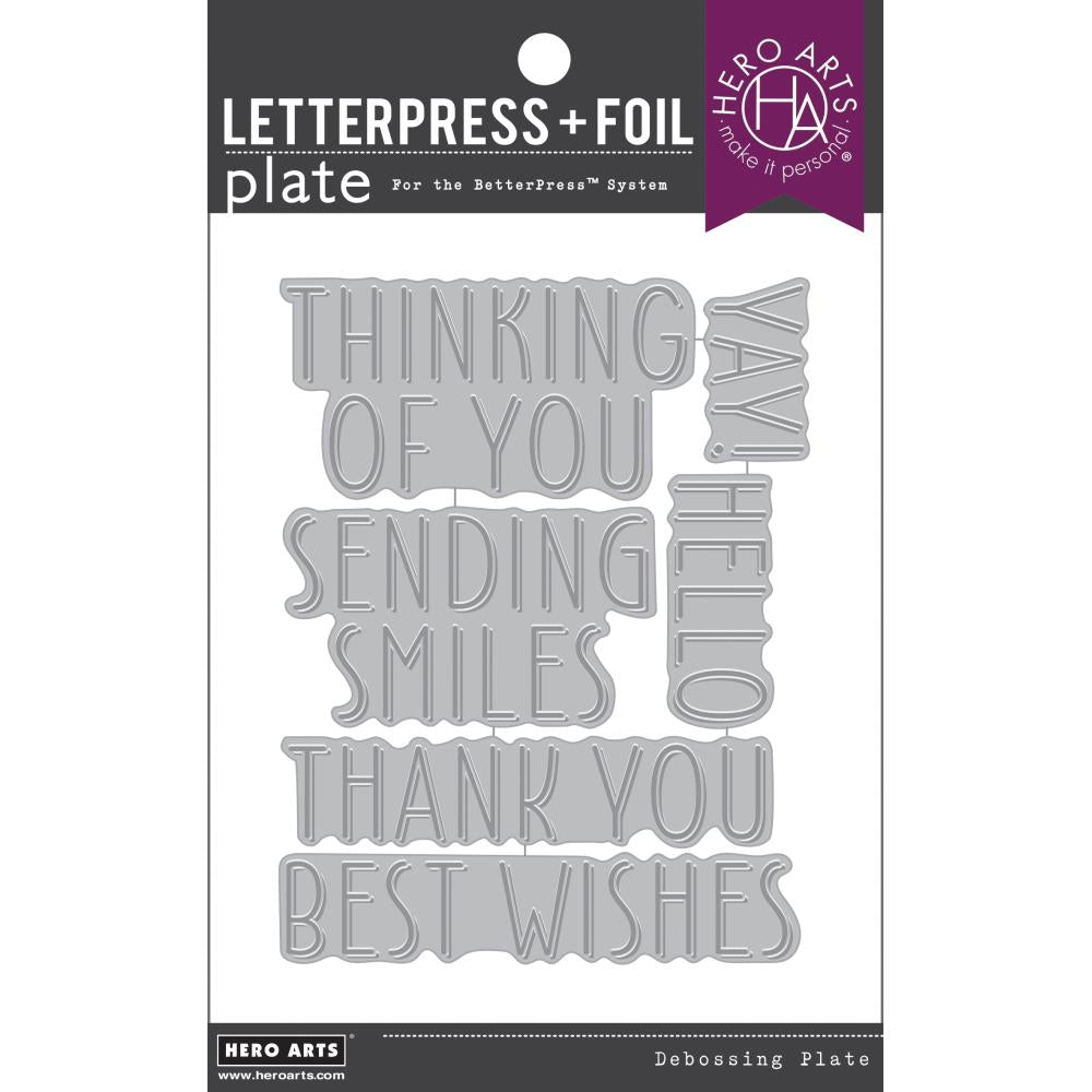 Hero Arts Letterpress & Foil Plate: Best Wishes (HAHP106)