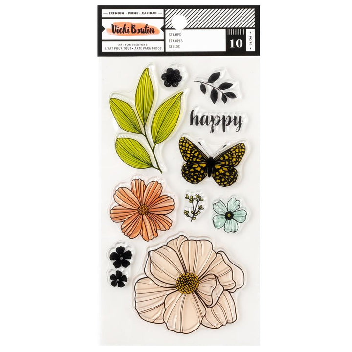 Vicki Boutin Mixed Media Acrylic Stamps: Floral (VB030503)