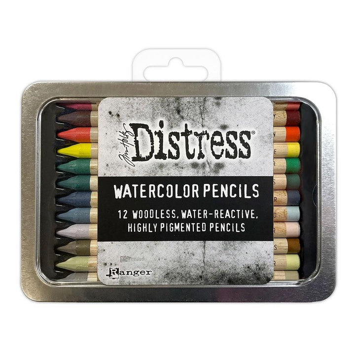 Tim Holtz Distress Watercolor Pencils, 38 Color Bundle (Sets #4-6 + B&W)