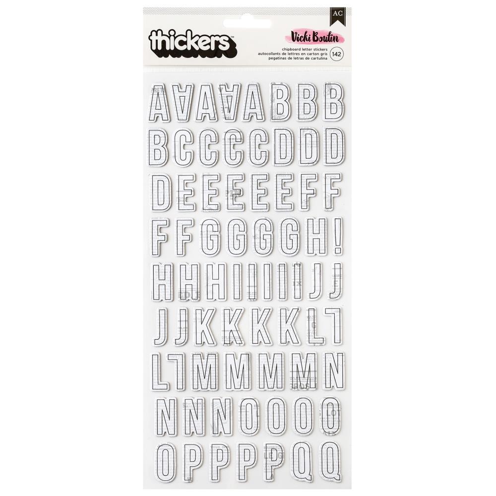 Vicki Boutin Mixed Media Thickers Stickers: Alpha, 142/Pkg (VB030514)