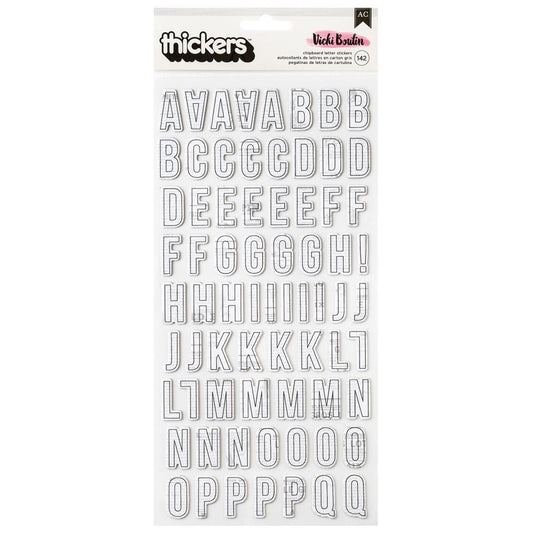 Vicki Boutin Mixed Media Thickers Stickers: Alpha, 142/Pkg (VB030514)