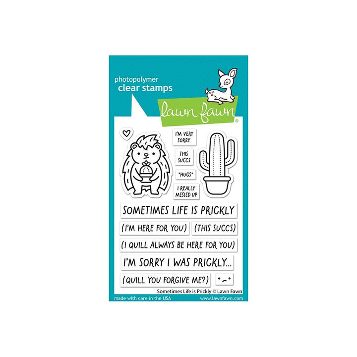 Lawn Fawn 3"X4" Clear Stamps: Sometimes Life is Prickly (LF3355)
