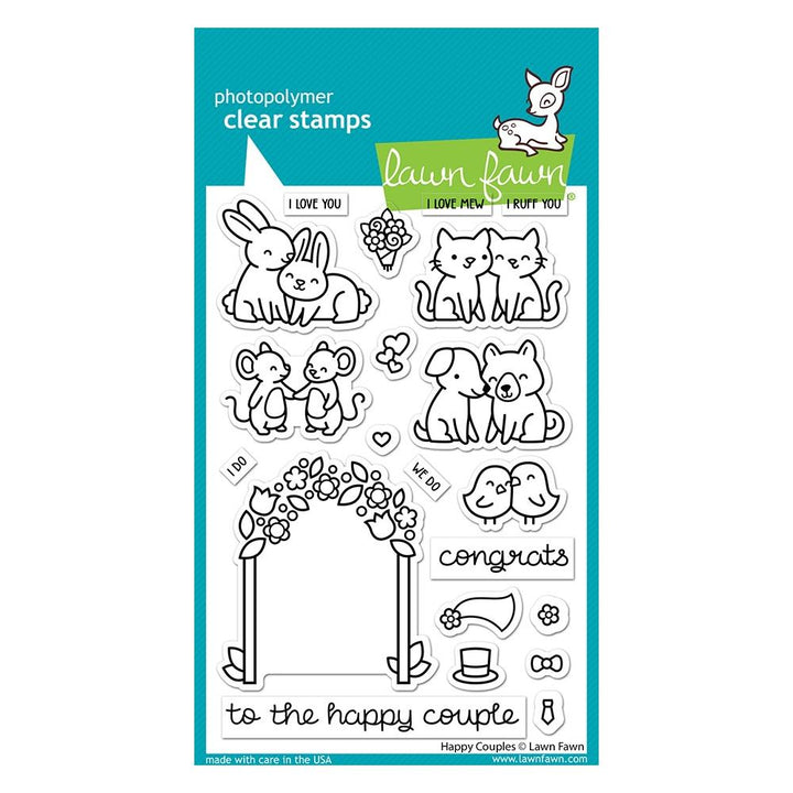 Lawn Fawn 4"X6" Clear Stamps: Happy Couples (LF3353)