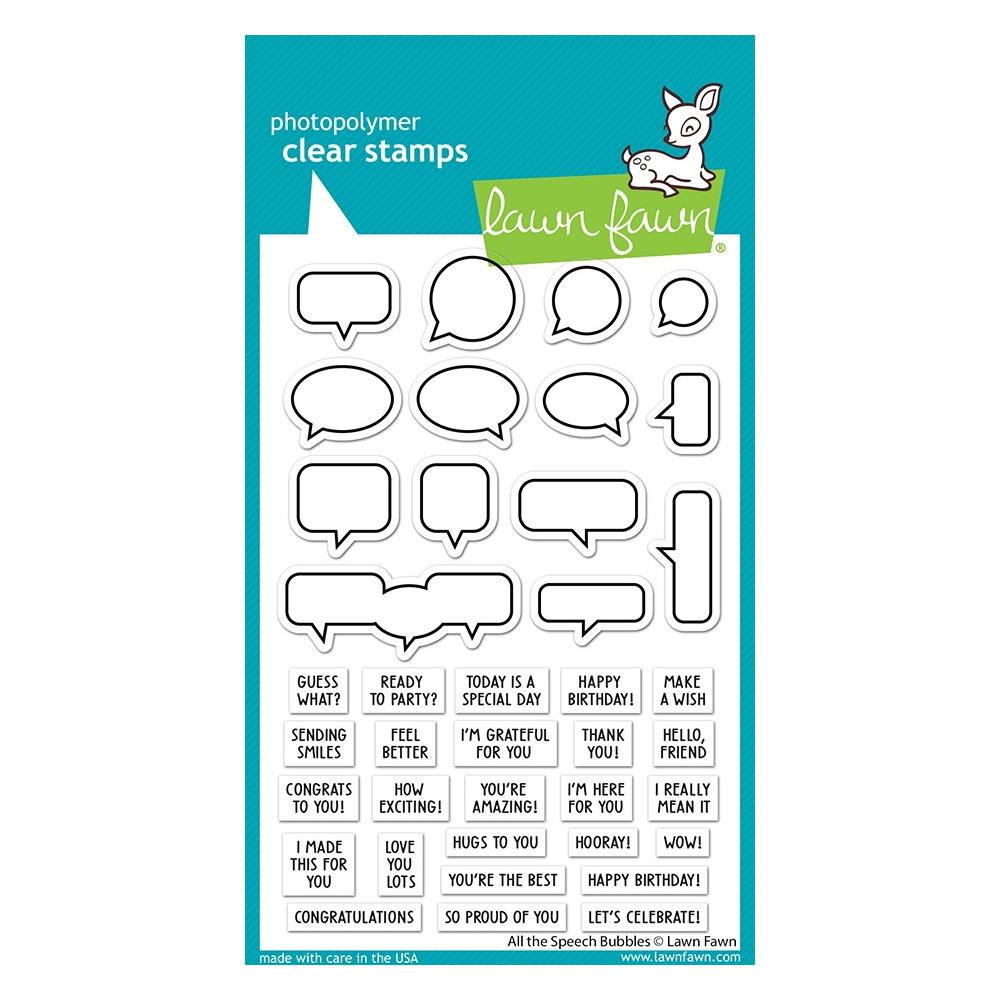 Lawn Fawn 4"X6" Clear Stamps: All the Speech Bubbles (LF3359)