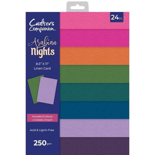 Crafter's Companion Arabian Nights 8.5"X11" Luxury Linen Card Pack (5A0020KP1G38B)