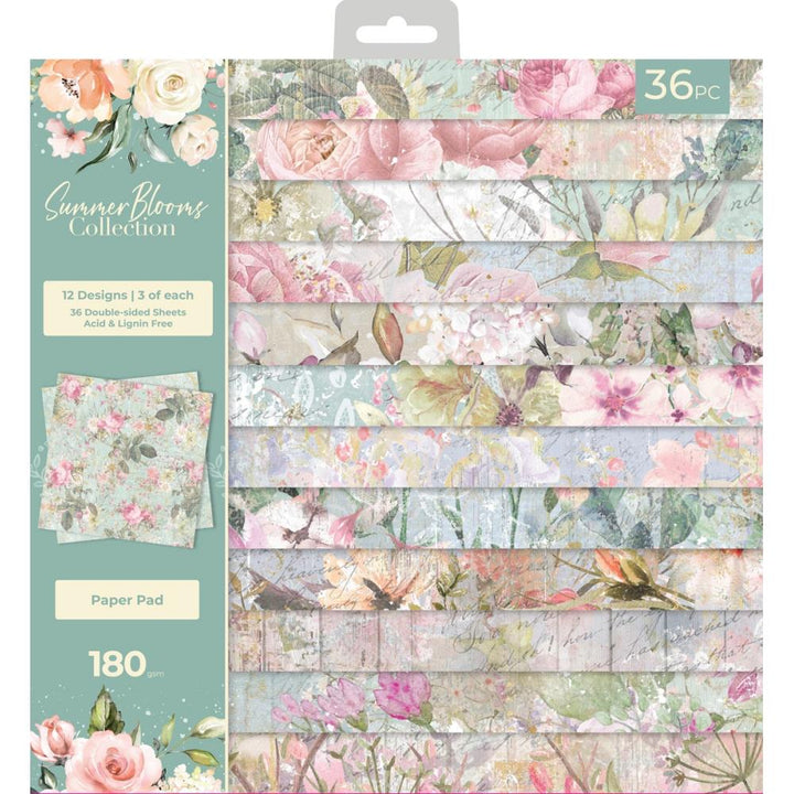 Crafter's Companion Summer Blooms 12"X12" Paper Pad (5A0020MS1G3CX)