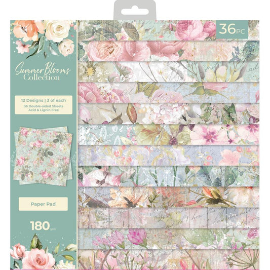 Crafter's Companion Summer Blooms 12"X12" Paper Pad (5A0020MS1G3CX)