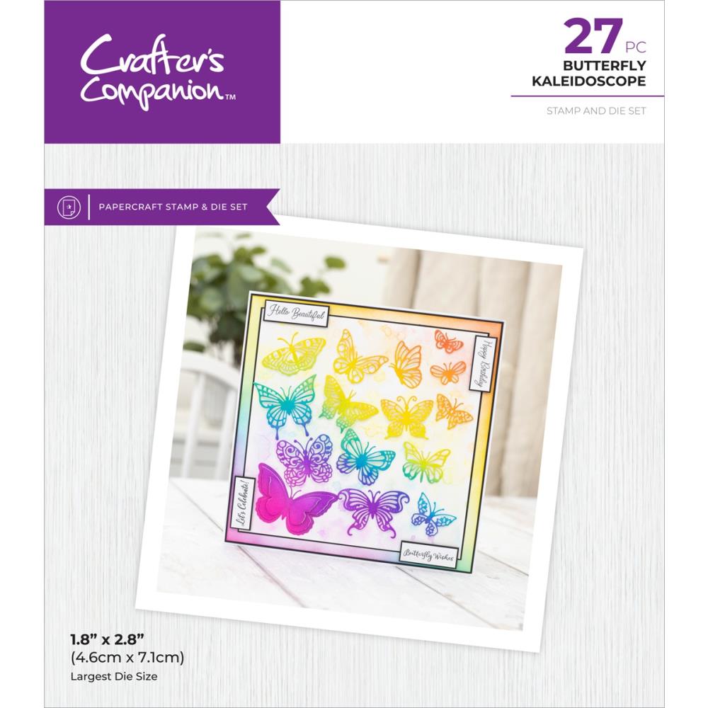 Crafter's Companion Stamp & Die Set: Butterfly Kaleidoscope (5A0020MR1G3D2)