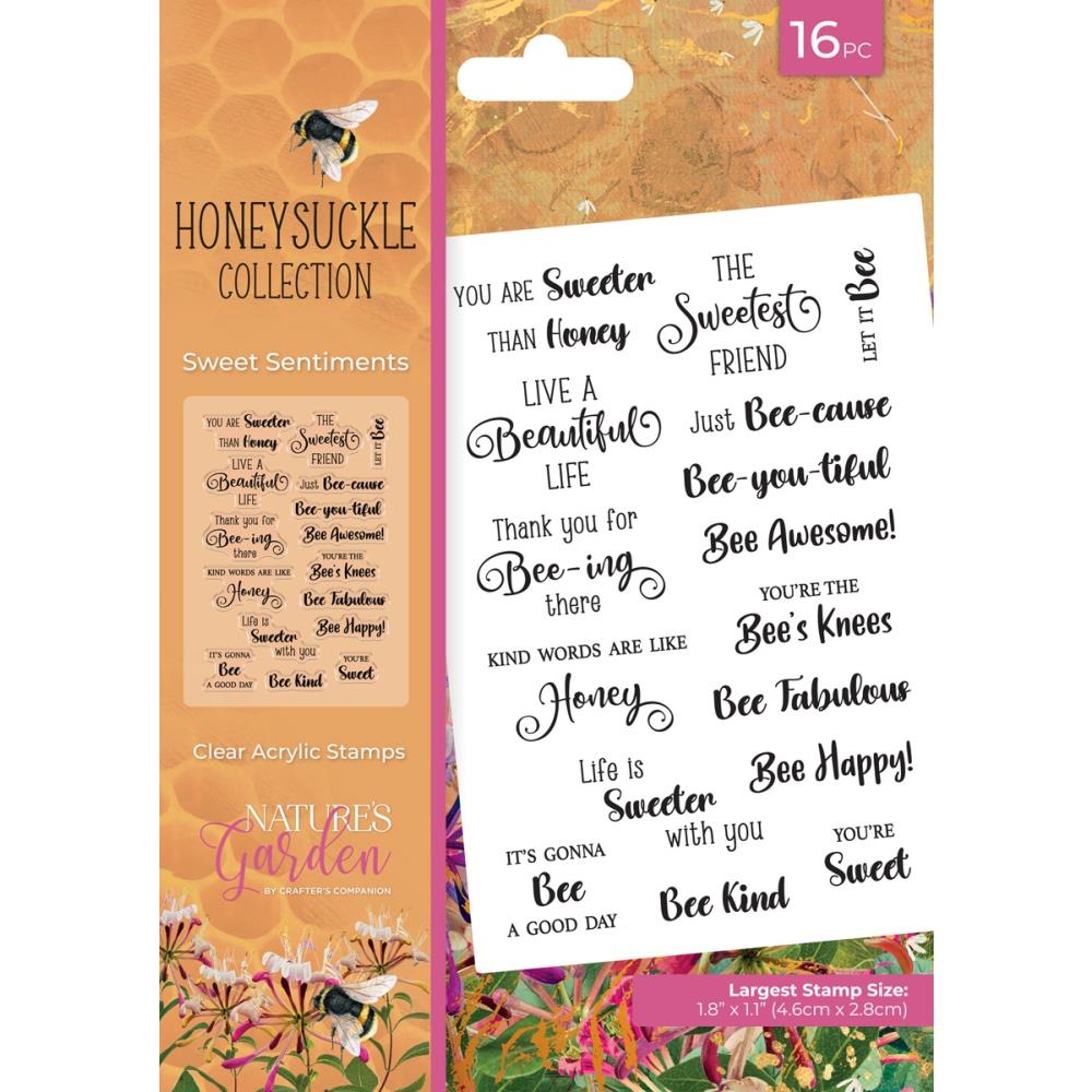Crafter's Companion Nature's Garden Honeysuckle Clear Acrylic Stamp: Sweet Sentiments (5A0020P01G3DT)
