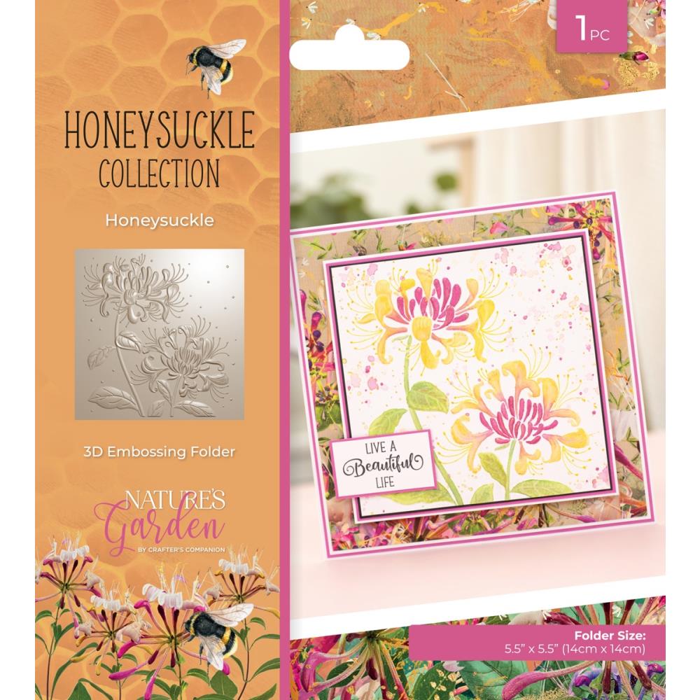 Crafter's Companion Nature's Garden Honeysuckle 3D Embossing Folder (5A0020NH1G3DZ)