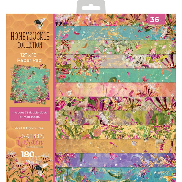 Crafter's Companion Nature's Garden Honeysuckle 12"X12" Paper Pad (NG-HS-PAD12)
