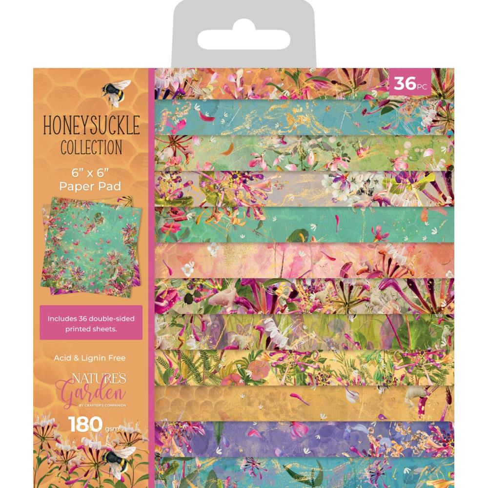 Crafter's Companion Nature's Garden Honeysuckle 6"X6" Paper Pad (NG-HS-PAD6)