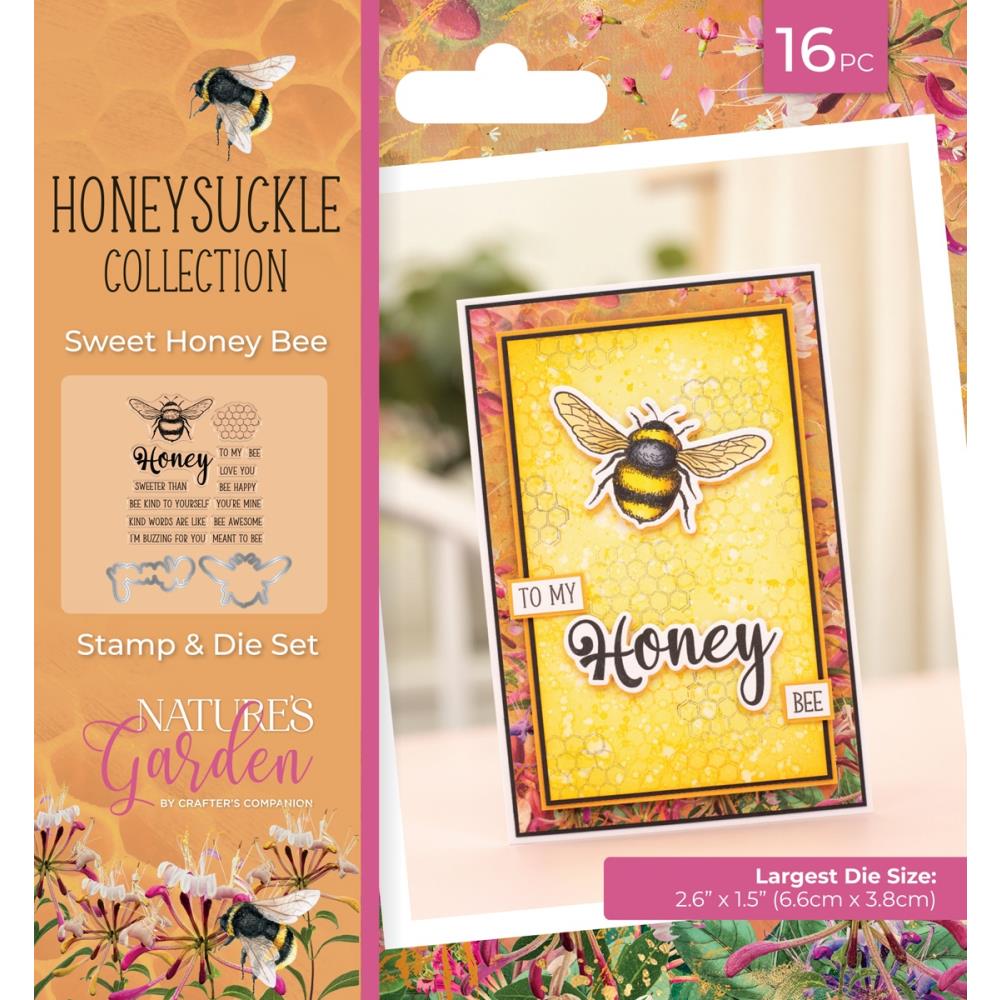 Crafter's Companion Nature's Garden Honeysuckle Stamp & Die Set: Sweet Honey Bee (5A0020Q01G3GN)