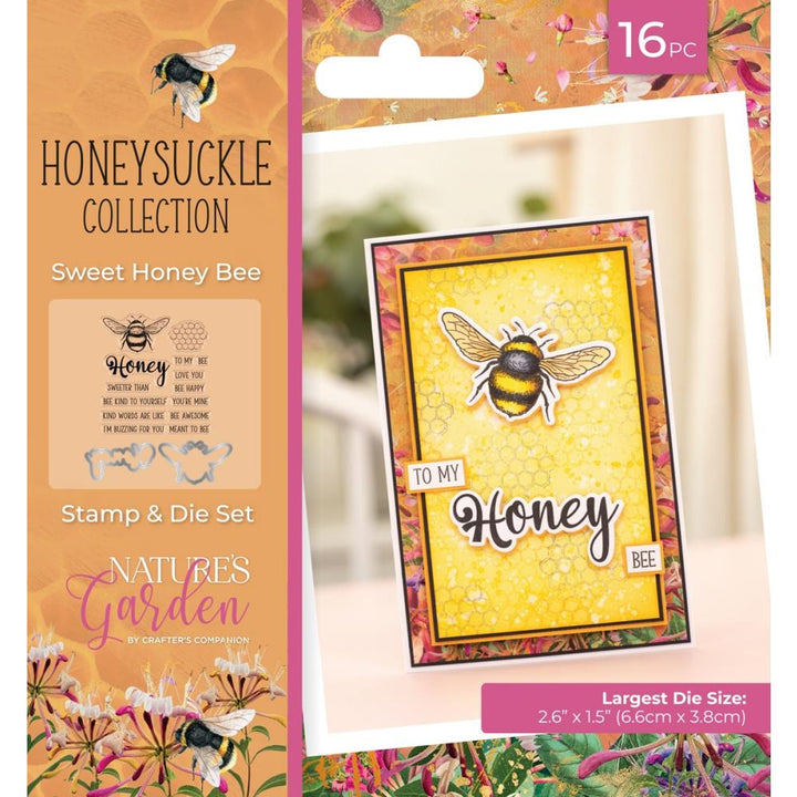 Crafter's Companion Nature's Garden Honeysuckle Stamp & Die Set: Sweet Honey Bee (5A0020Q01G3GN)