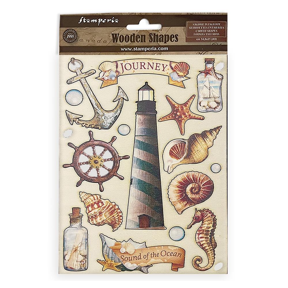 Stamperia Sea Land A5 Colored Wooden Shapes (KLSP157)