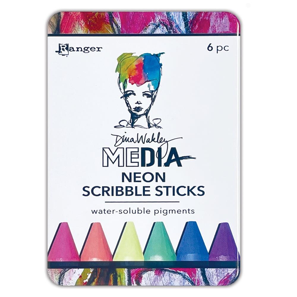 Dina Wakley Media Scribbles Sticks 4, 6/Pkg (MDA85478)