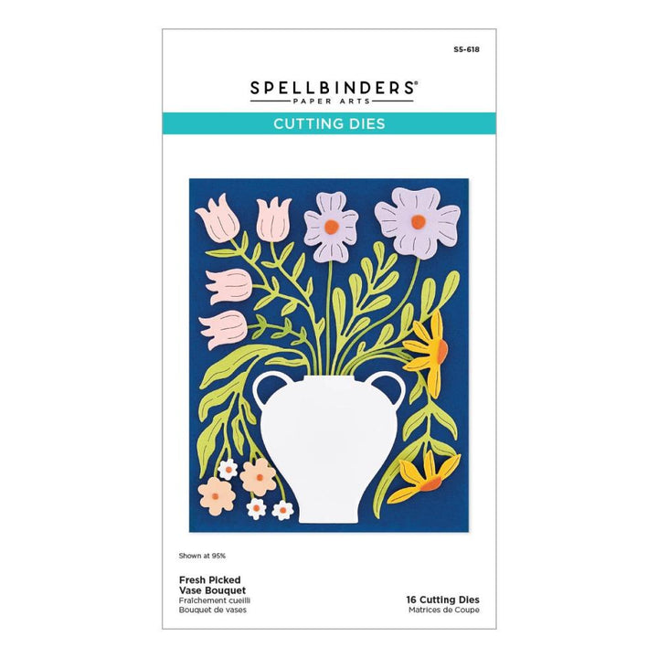 Spellbinders Etched Dies: Fresh Picked Vase Bouquet (5A0022YL1G60J)