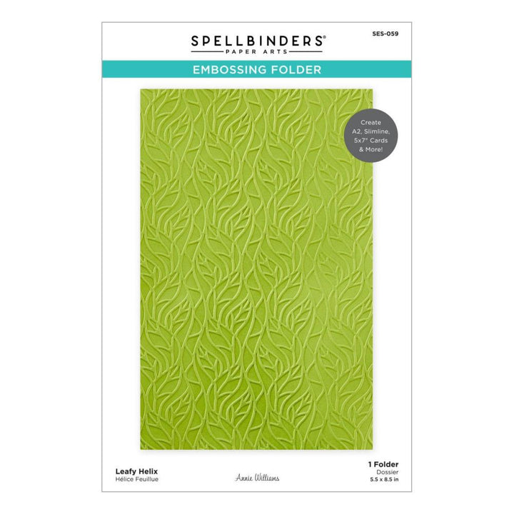 Spellbinders Embossing Folder: Leafy Helix, By Annie Williams (SES-059)