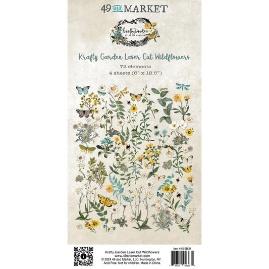 49 and Market Krafty Garden Laser Cut Outs: Wildflower (KG26634)