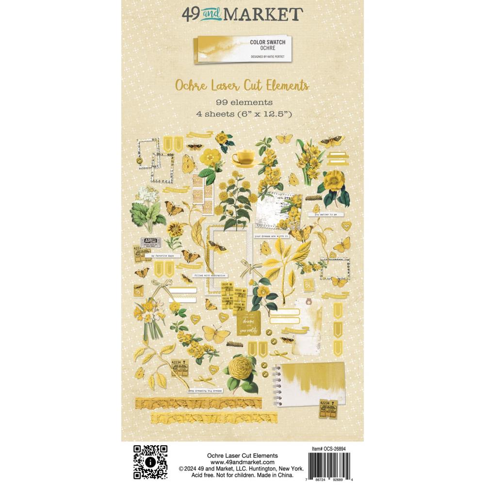 49 and Market Color Swatch: Ochre Laser Cut Outs: Elements (OCS26894)