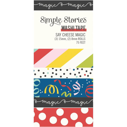 Simple Stories Say Cheese Magic Washi Tape, 5/Pkg (5A0022J01G5BW)