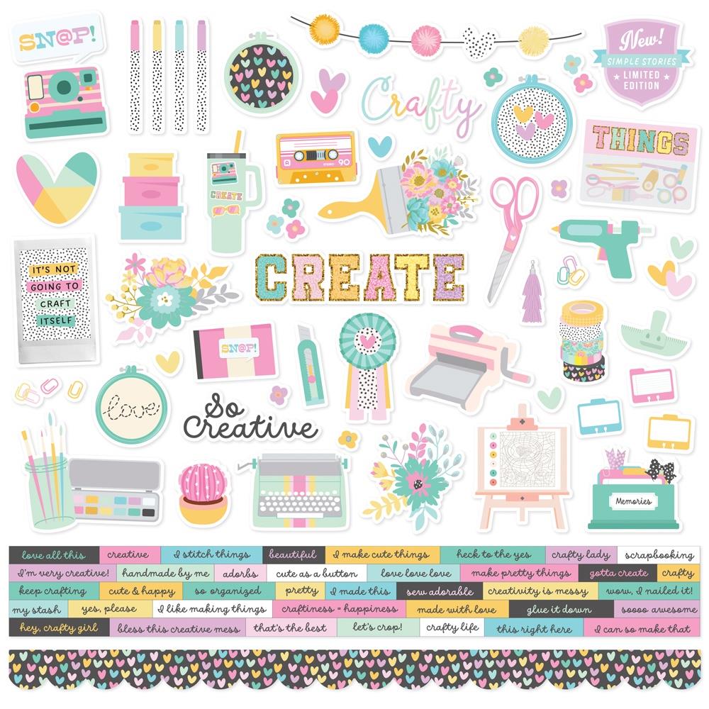 Simple Stories Crafty Things 12"X12" Cardstock Stickers (5A0022JJ1G5FP)