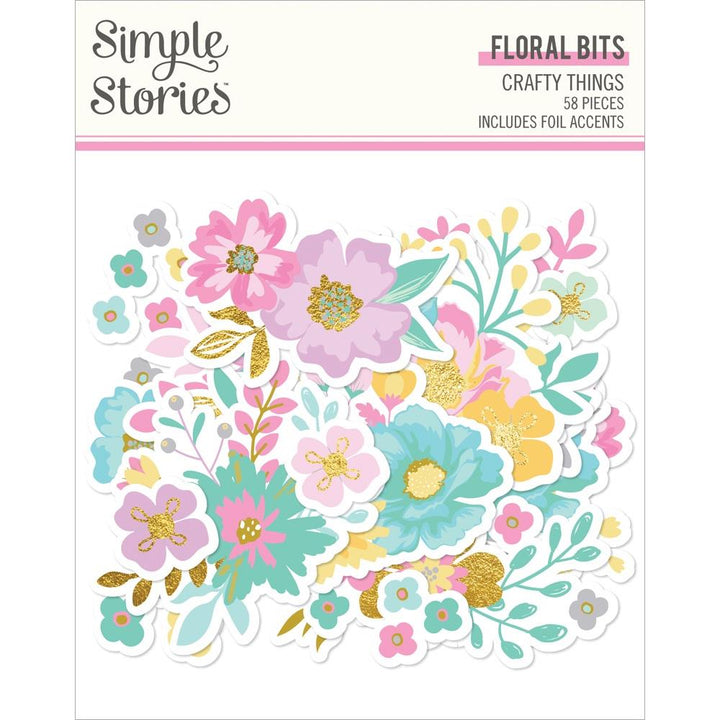 Simple Stories Crafty Things Bits & Pieces: Floral, 58/Pkg (5A0022K41G5G8)
