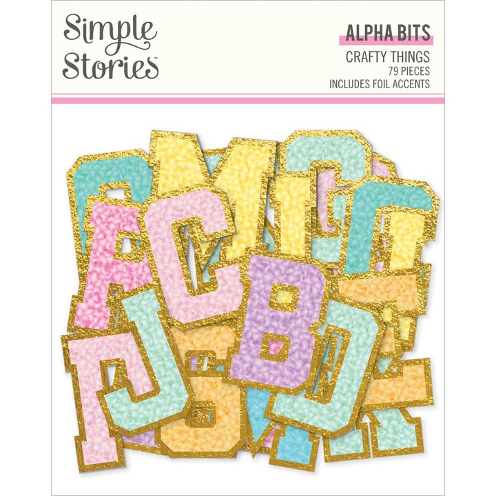 Simple Stories Crafty Things Bits & Pieces: Alpha, 79/Pkg (5A0022K51G5G9)