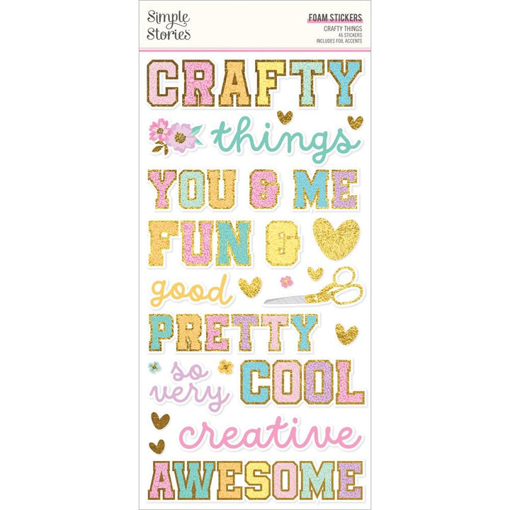Simple Stories Crafty Things Foam Stickers, 46/Pkg (5A0022KM1G5GG)