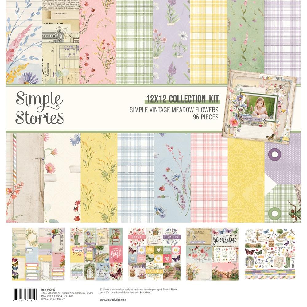 Simple Stories Simple Vintage Meadow Flowers 12"X12" Collection Kit (5A0022J91G5GN)