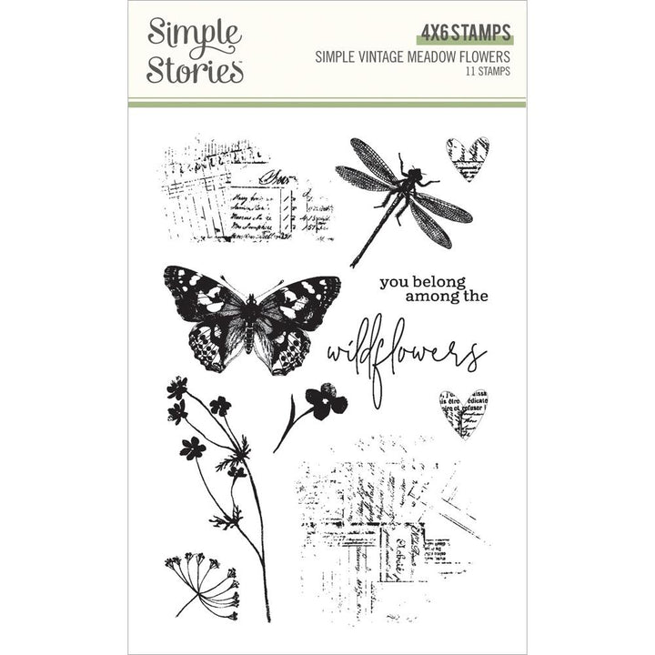 Simple Stories Simple Vintage Meadow Flowers Clear Photopolymer Stamps (5A0022MC1G5H9)