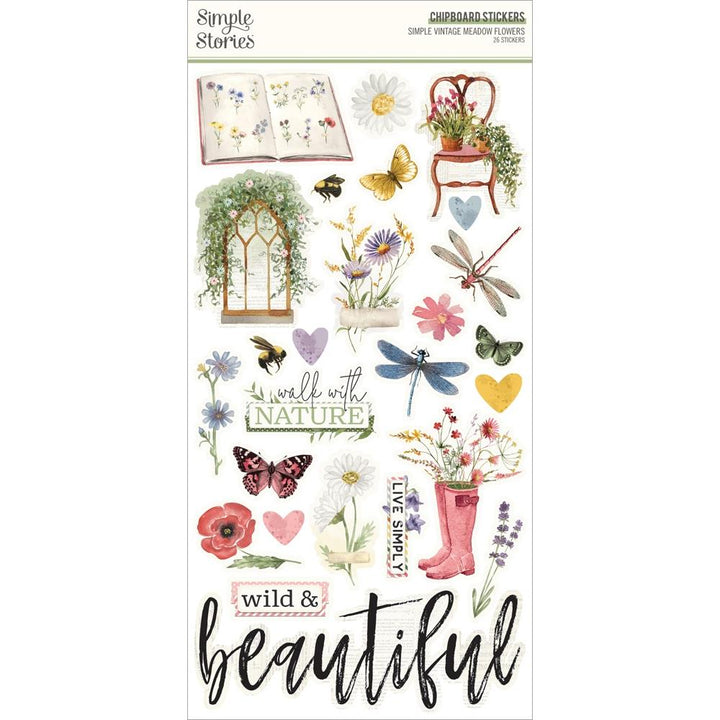 Simple Stories Simple Vintage Meadow Flowers 6"X12" Chipboard Stickers (5A0022LZ1G5HB)
