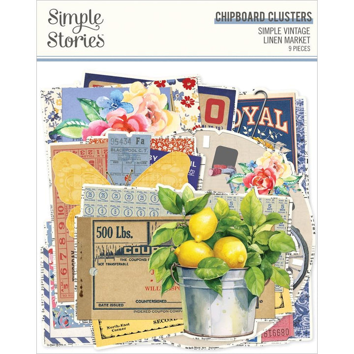 Simple Stories Simple Vintage Linen Market Chipboard Clusters (5A0022MH1G5JR)