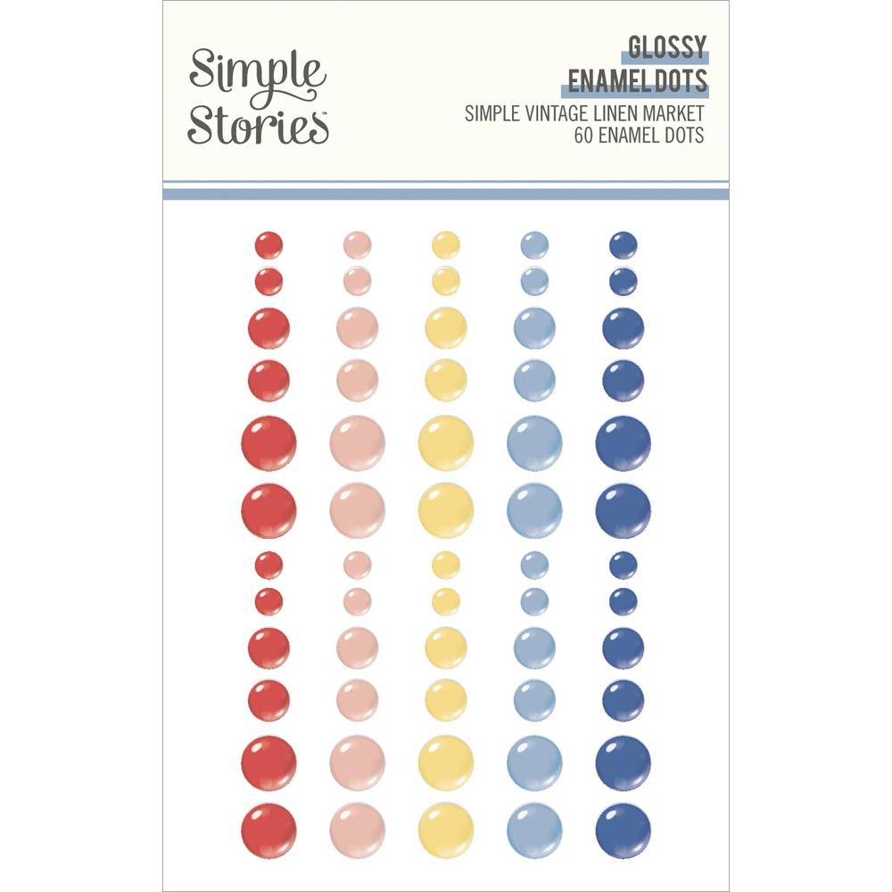 Simple Stories Simple Vintage Linen Market Enamel Dots: Glossy (5A0022LD1G5JX)