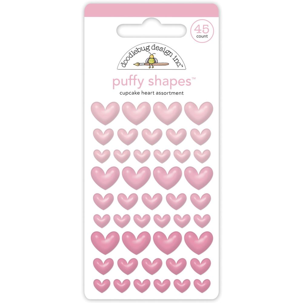 Doodlebug Puffy Stickers: Cupcake Heart (7707)