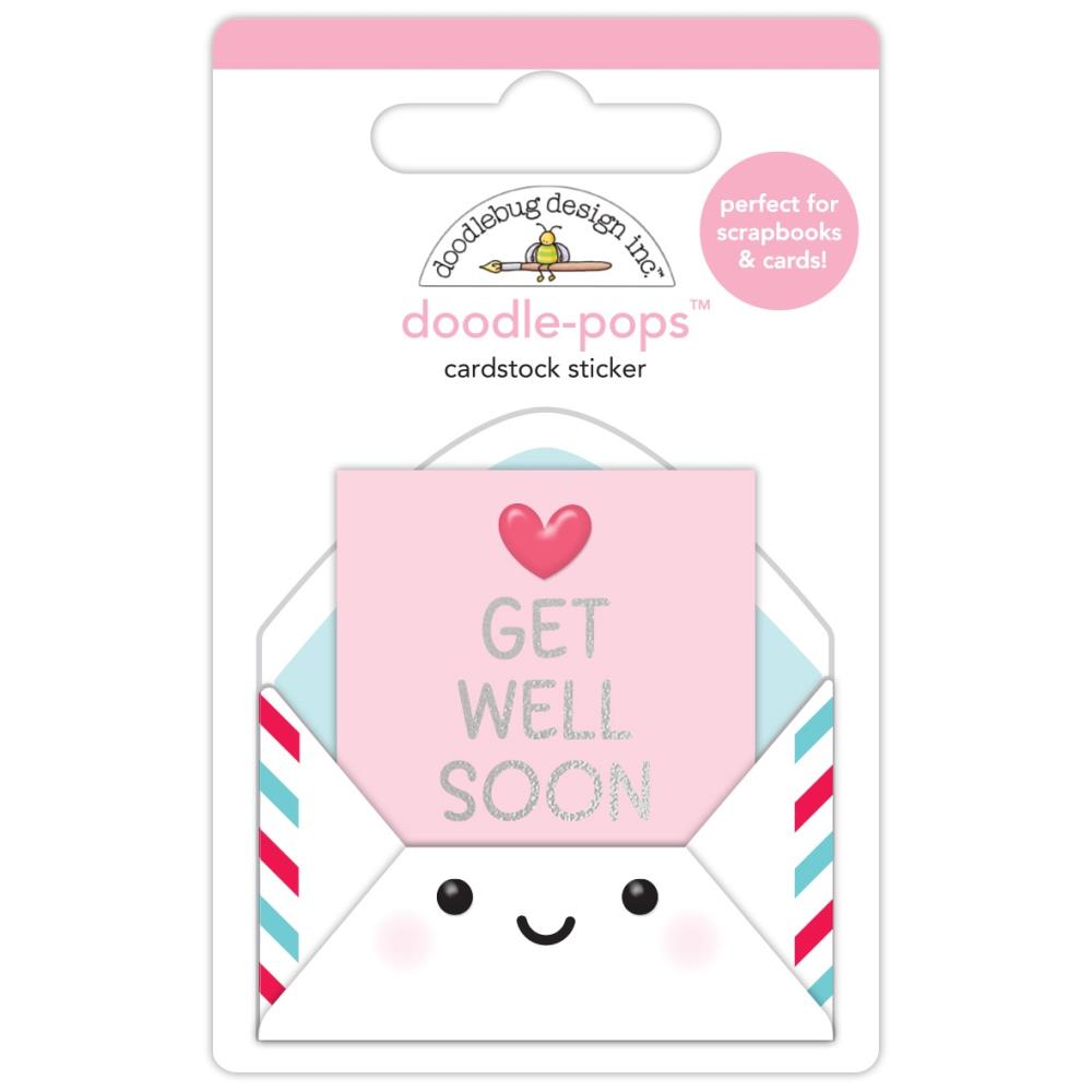 Doodlebug Doodle-Pops 3D Sticker: Get Well Soon (8012)