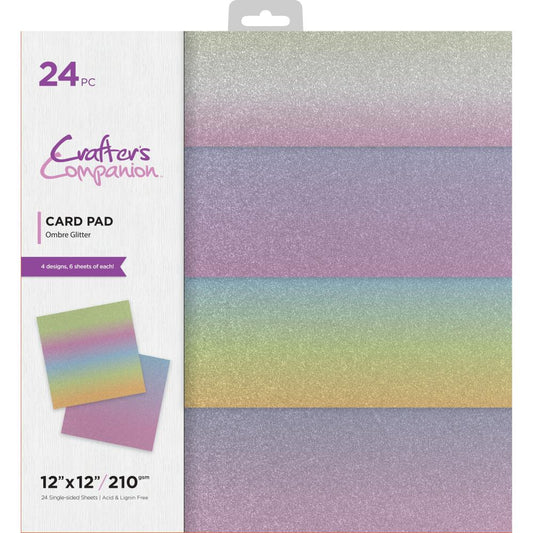 Crafter's Companion 6"X6" Card Pad: Ombre Glitter (6OMBGLIT)