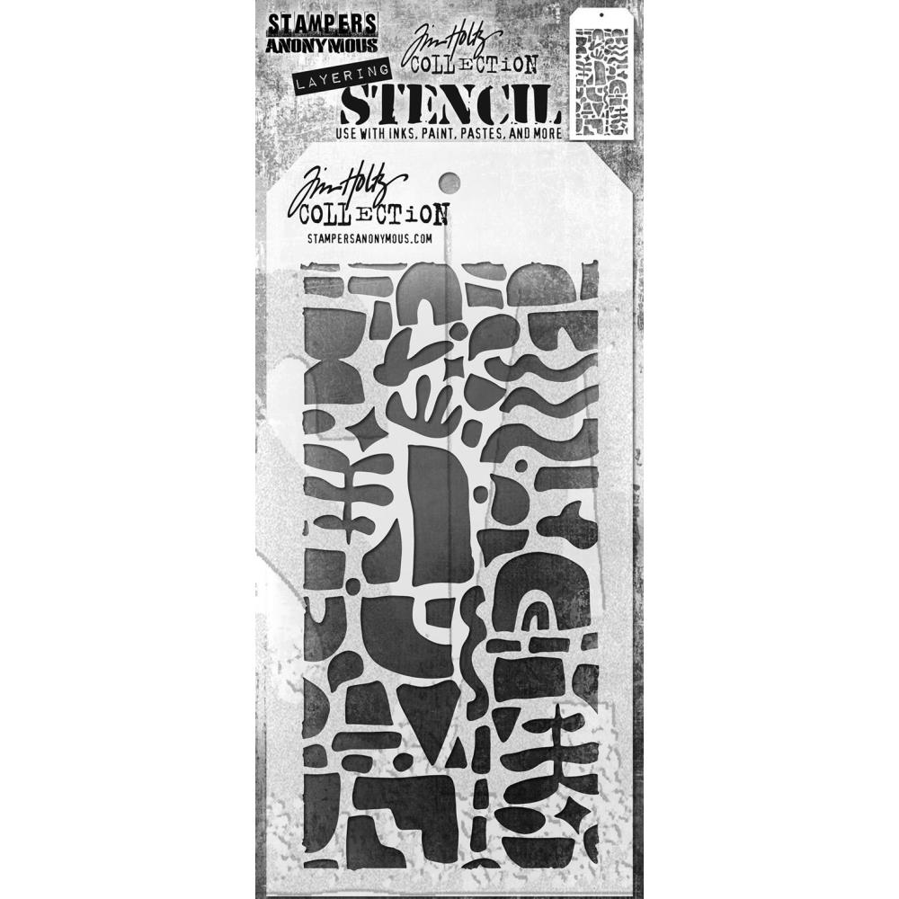 Tim Holtz 4.125"X8.5" Layered Stencil: Cut Out Shapes 2, by Stampers Anonymous (THS1G633)