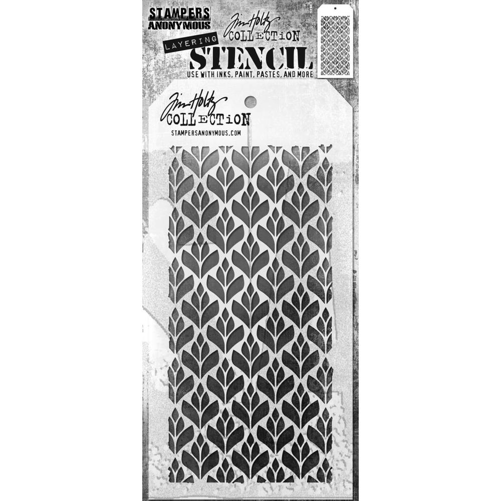 Tim Holtz 4.125"X8.5" Layered Stencil: Deco Floral, by Stampers Anonymous (THS1G63B)