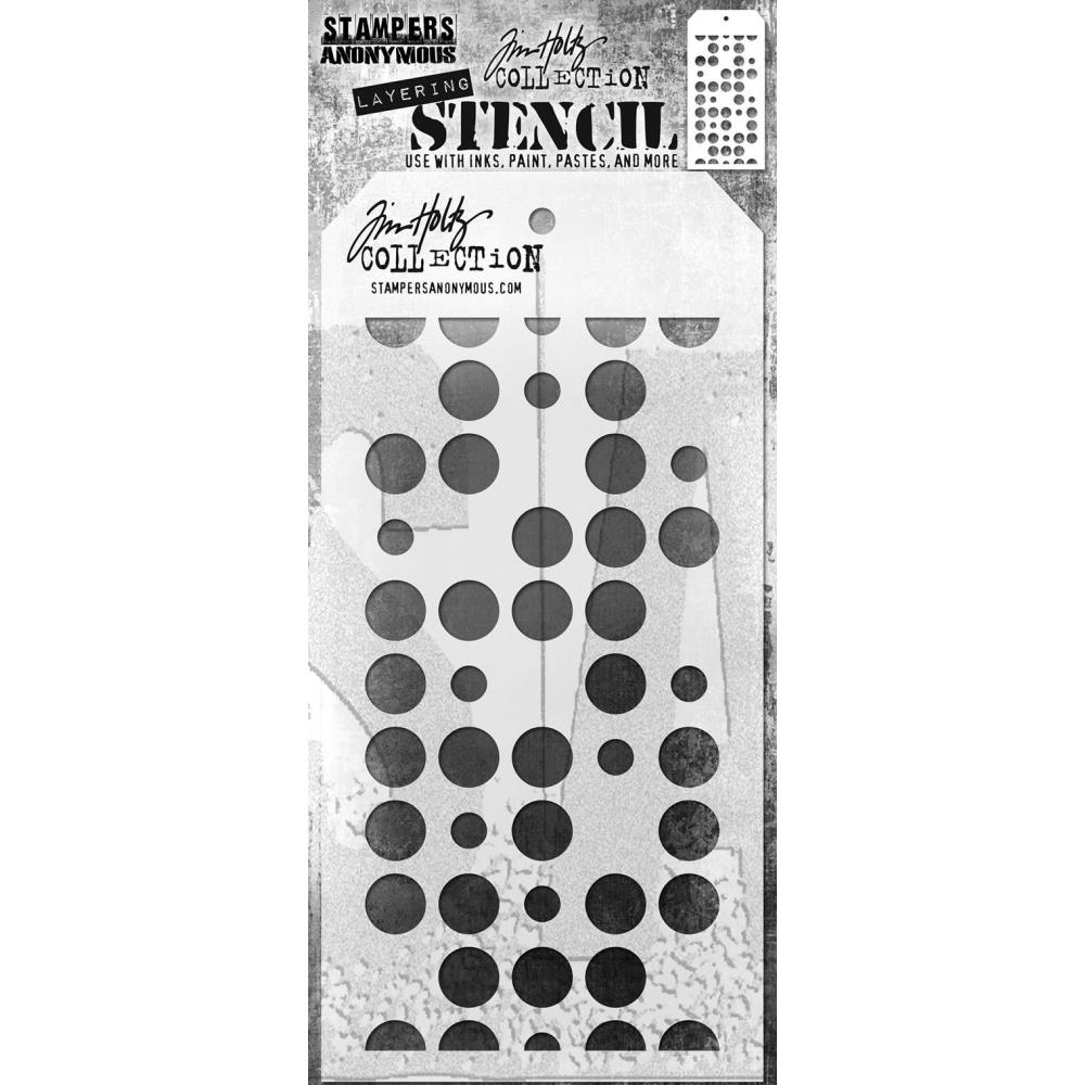 Tim Holtz 4.125"X8.5" Layered Stencil: Spots, by Stampers Anonymous (THS1G63L)