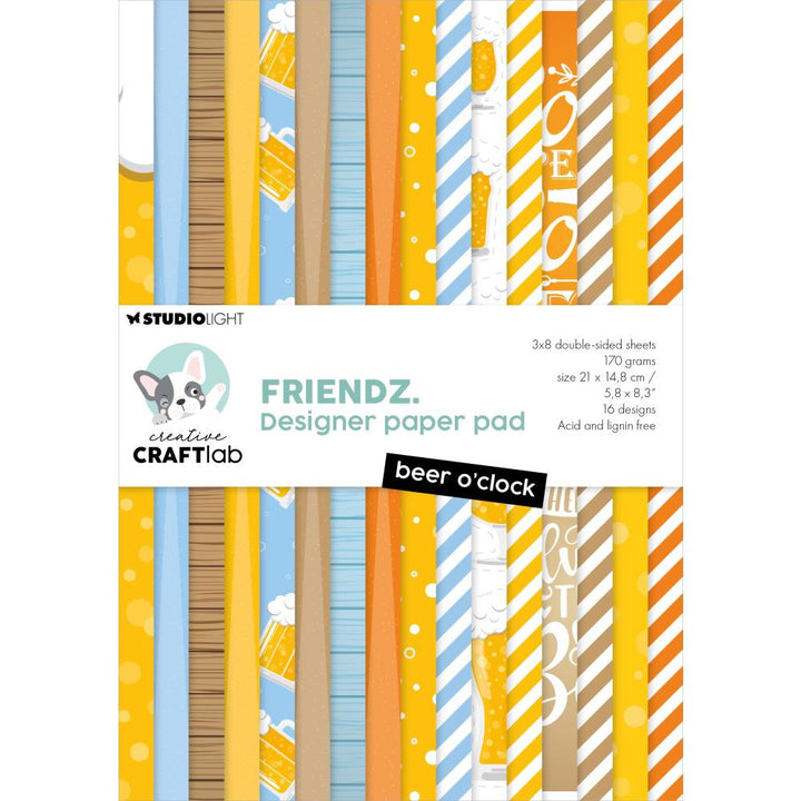 Studio Light Friendz 8.25"X5.83" Paper Pad: Nr. 179, Beer O'Clock, 24/Pkg (5A0023GH1G6H6)