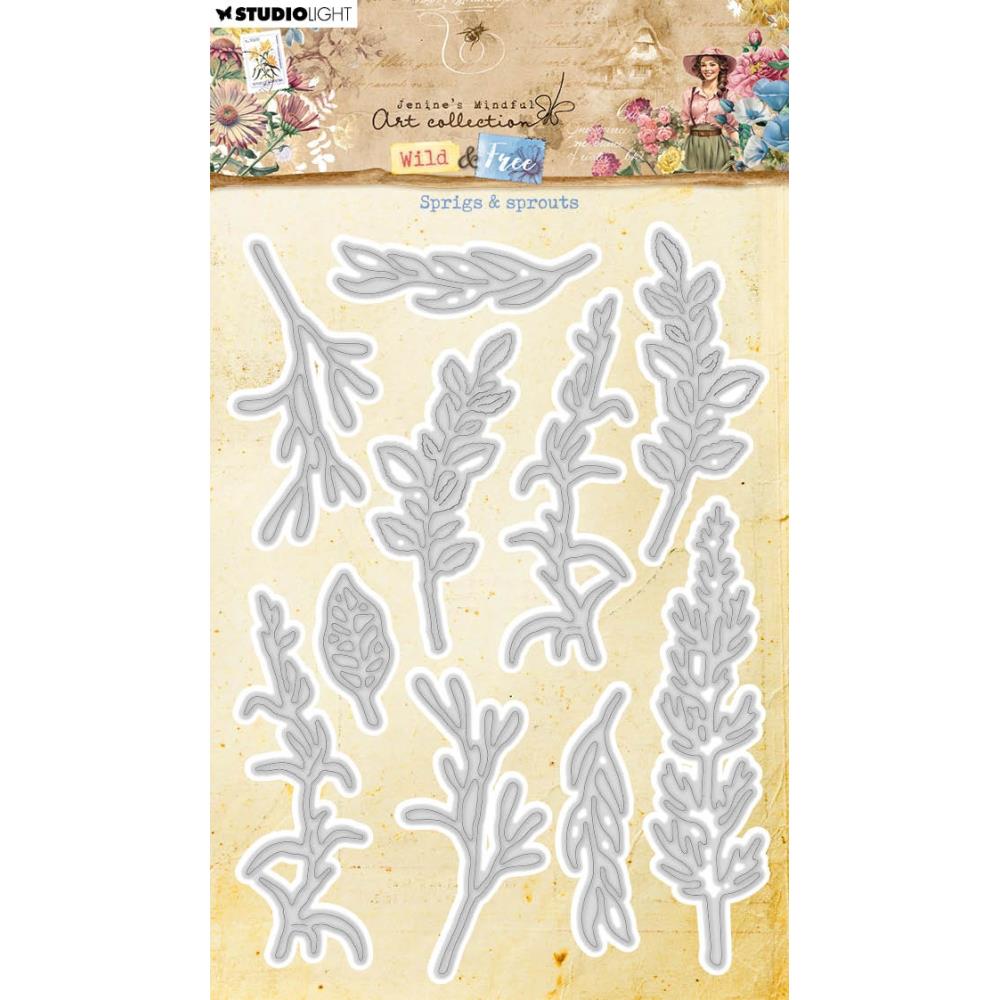 Studio Light Jenine's Mindful Art Wild & Free Cutting Die: Nr. 826, Sprigs & Sprouts (5A0023GR1G6H7)