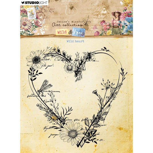 Studio Light Jenine's Mindful Art Wild & Free Clear Stamp: Nr. 670, Wild Heart (5A0023GJ1G6HH)