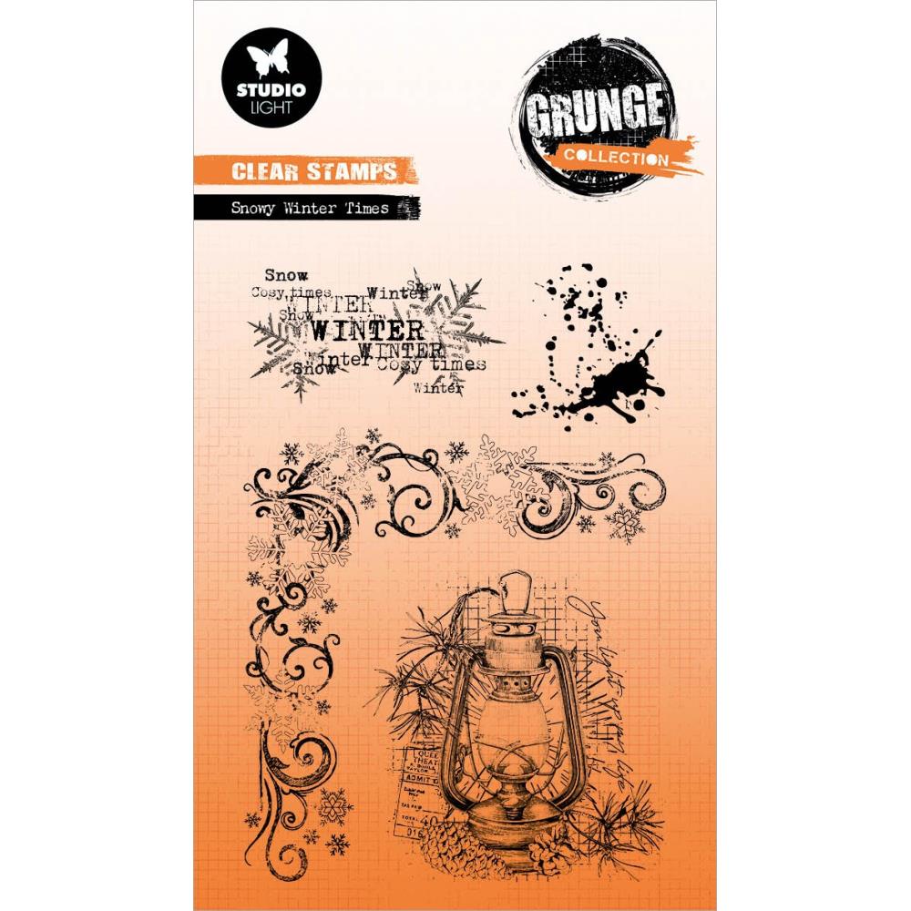 Studio Light Grunge Clear Stamp: Nr. 682, Snowy Winter Times (5A0023P21G6J5)