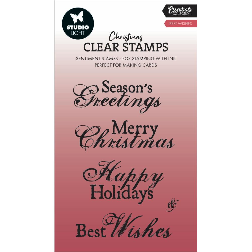 Studio Light Essentials Clear Stamp: Nr. 698, Best Wishes (5A0023HH1G6JF)