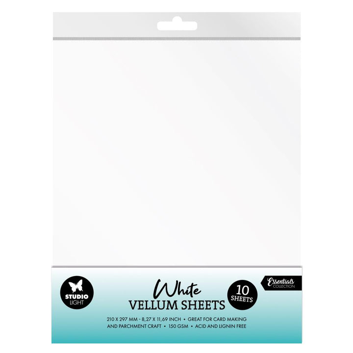 Studio Light Essentials Vellum Sheets: Nr. 04, White, 10/Pkg (5A0023LR1G6JJ)